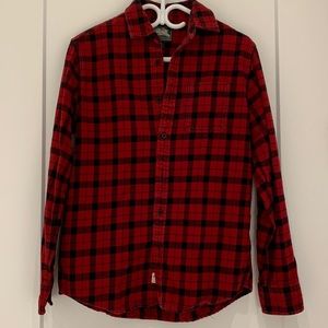 Black and red Roots plaid shirt size small